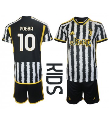 Juventus Paul Pogba #10 Hemmakläder Barn 2023-24 Kortärmad (+ Korta byxor)